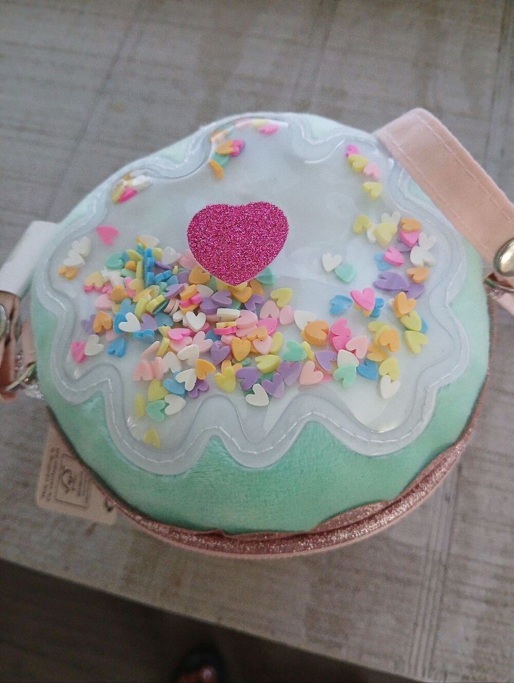 CLAIRE'S SMALL CUPCAKE WITH SPRINKLES  CROSSBODY BAG NWT